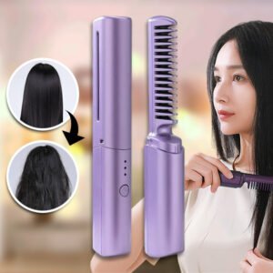Plancha de pelo con peine portátil